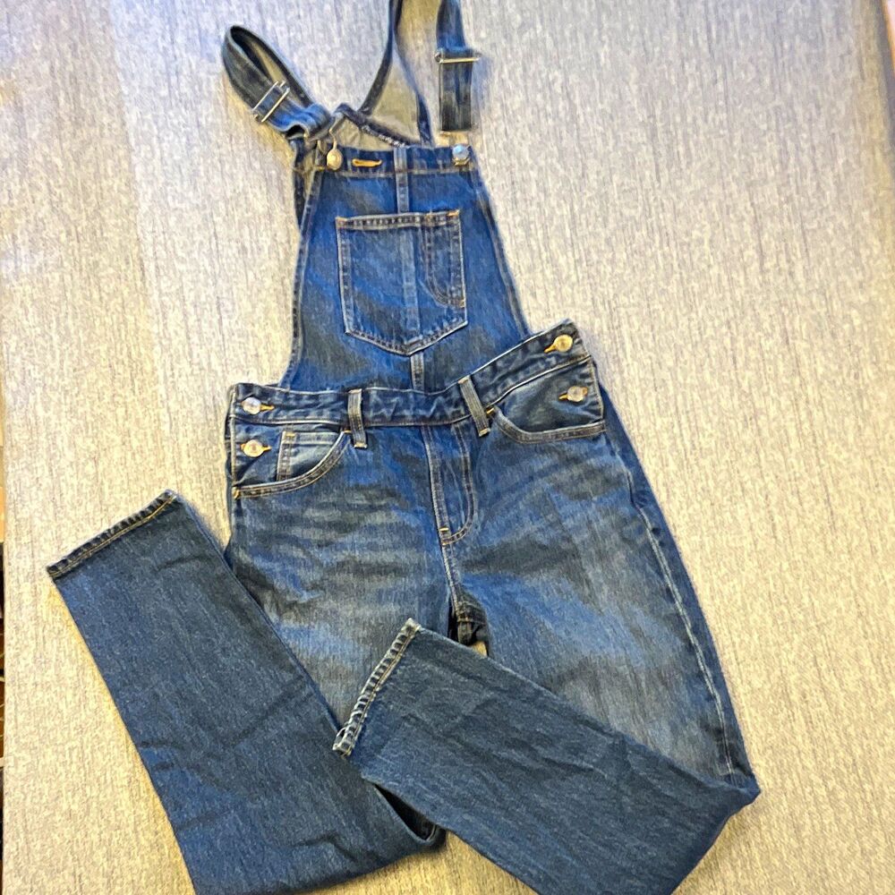 Levi’s Women's Original Overalls Bottom End Blue Denim Bib Jumpsuit Size Small S